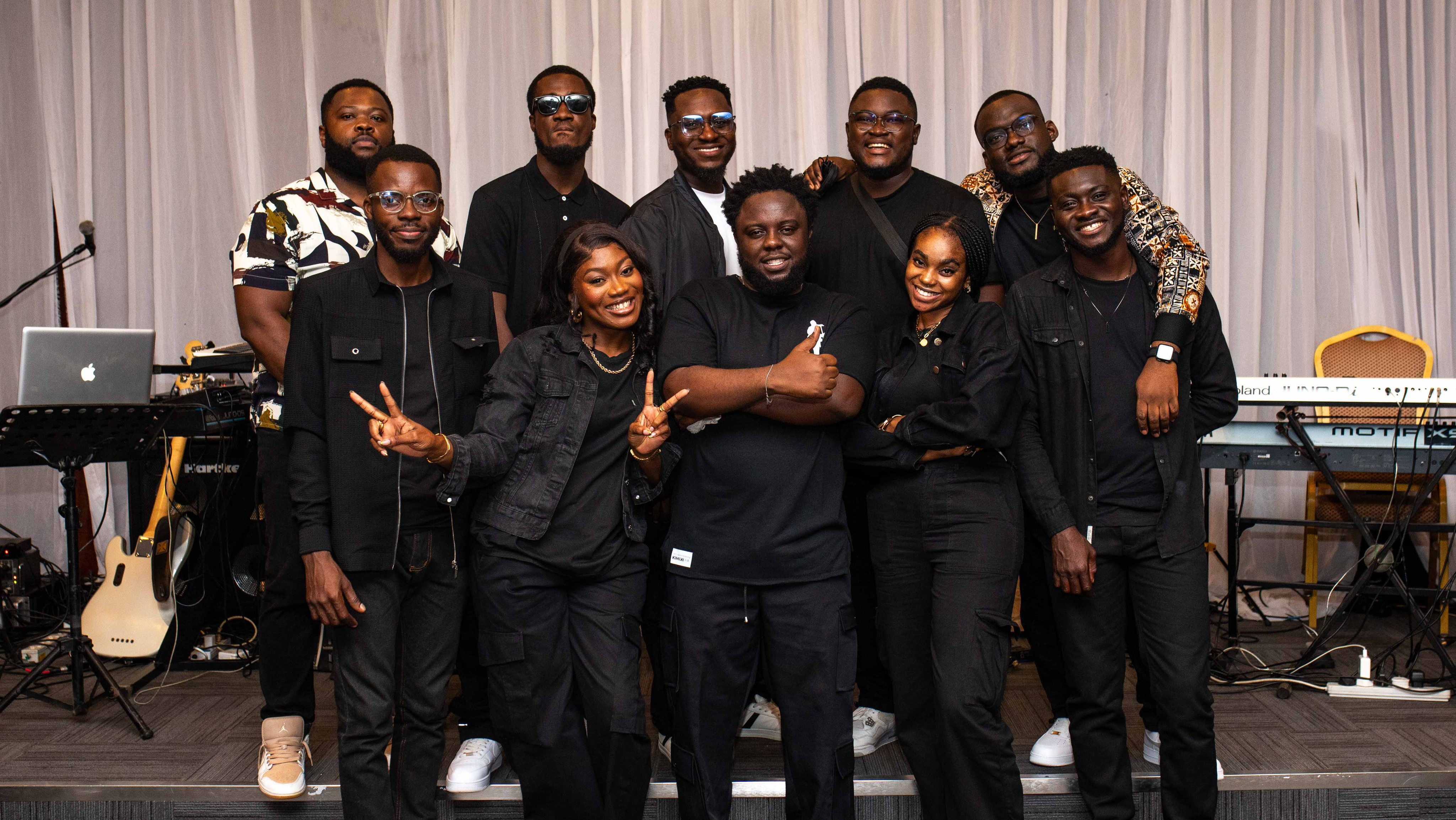 Kyei Mensah and the band at Sound & Faith Concert