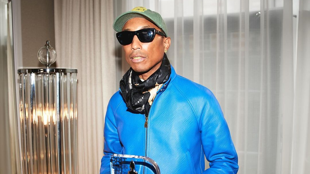 Pharrell Receives BRIT Billion Award While Promoting New Lego Biopic in London